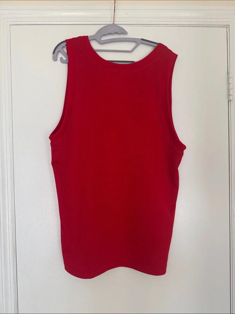adidas Red Athletic Mesh Tank Top